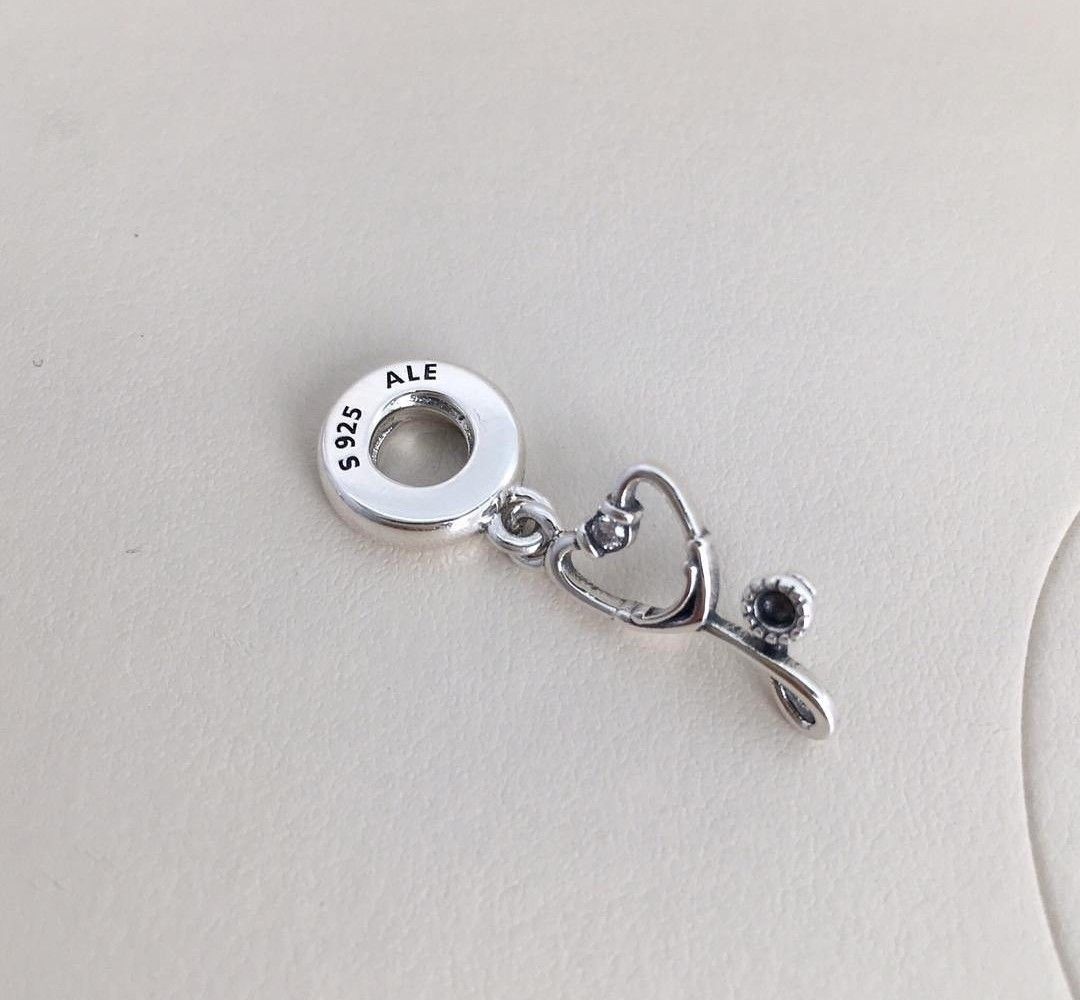 BIG SALE PANDORA AUTH STETHOSCOPE PENDANT CHARM Women s Fashion