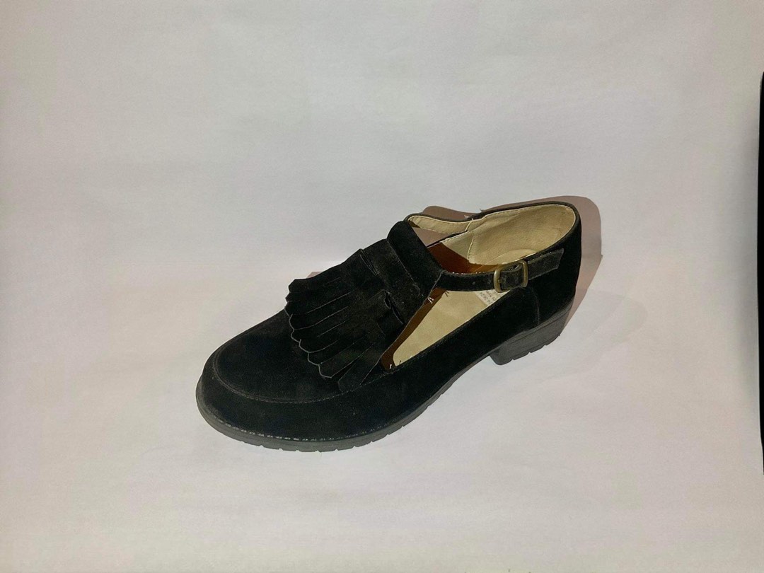 Black shoes (Velvet Texture) Size 38 on Carousell