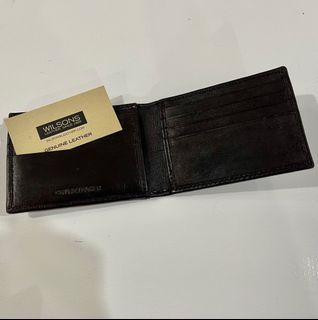 Black wallet with money clip genuine leather