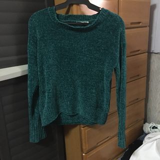 blue green sweater