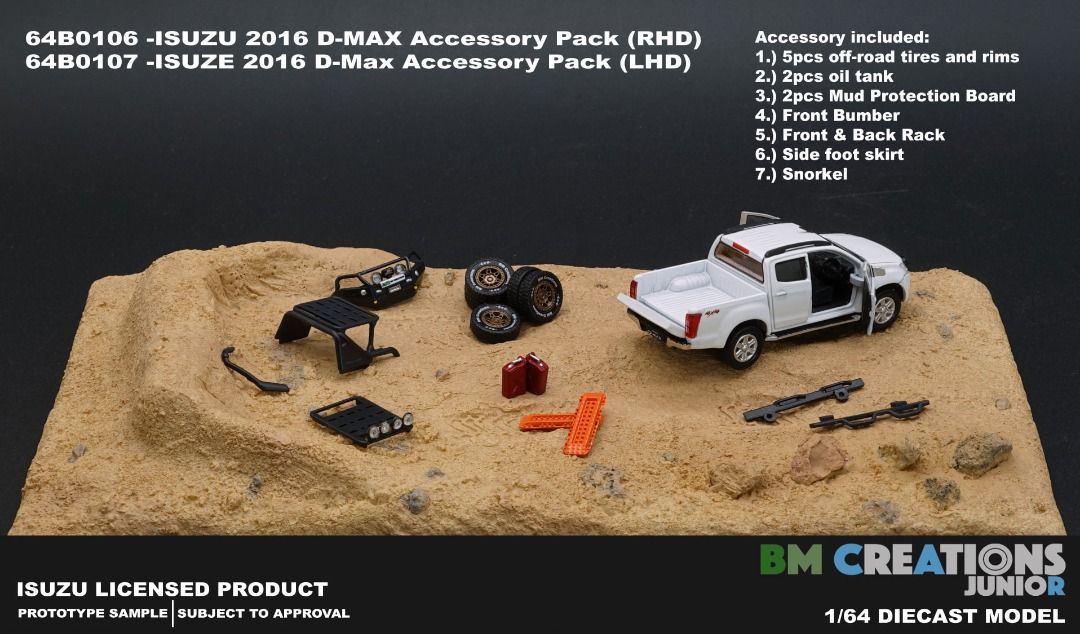 BM Creation Isuzu 2016 D-max 1/64 with accessory pack (RHD) Dmax D Max ...