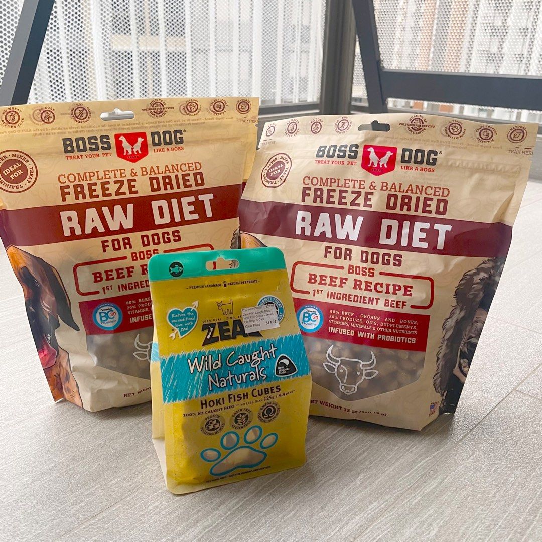 BOSS DOG Freeze Dried Raw Diet (Beef Recipe) Brand NEW ZEAL Wild Caught