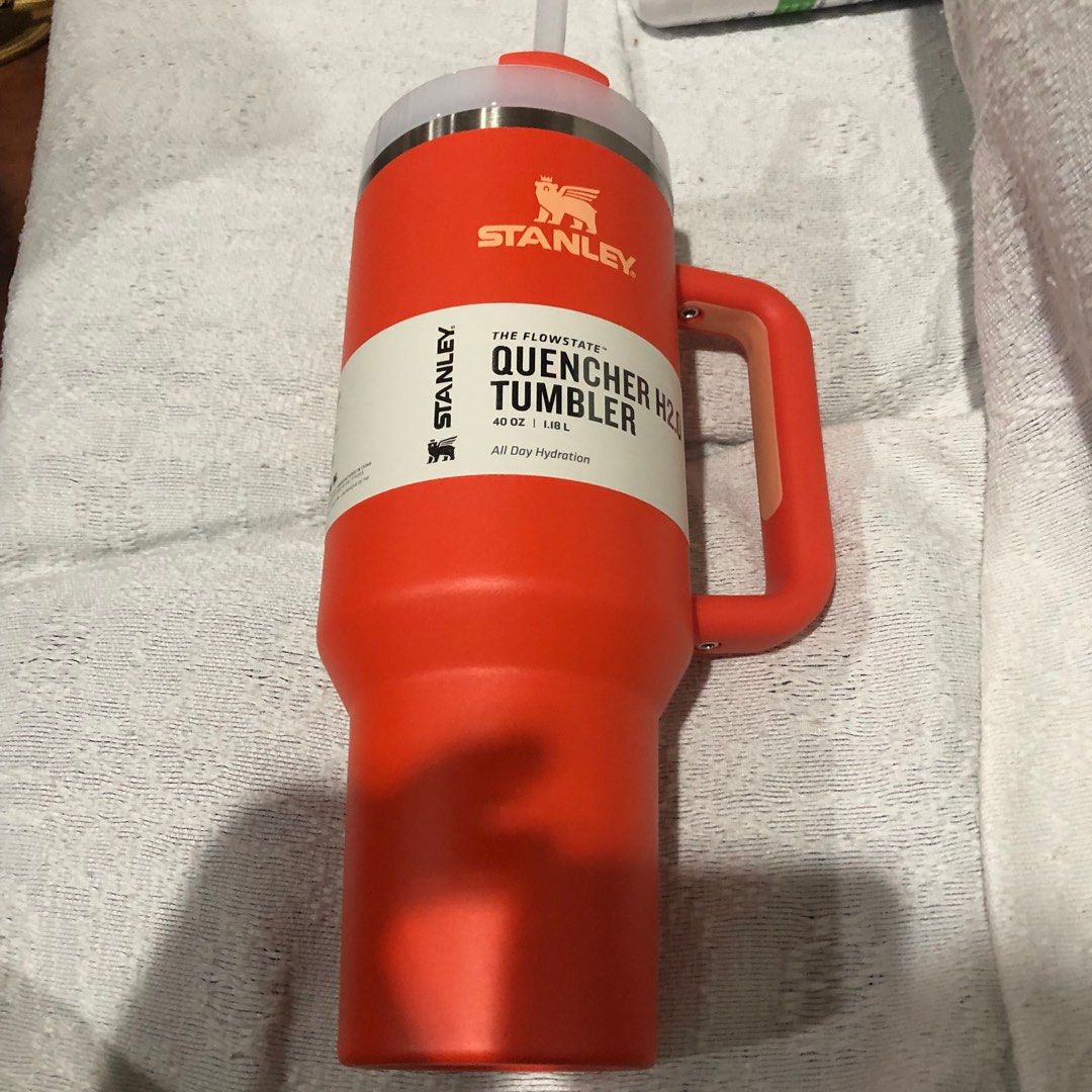 BRAND NEW AUTHENTIC STANLEY QUENCHER 40 oz in TIGERLILY, Furniture & Home  Living, Kitchenware & Tableware, Water Bottles & Tumblers on Carousell