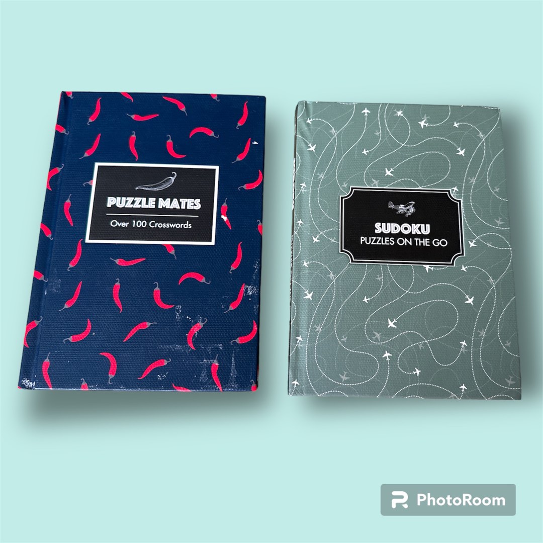 BUNDLE 2 BOOKS Puzzle Mates Crossword and Sudoku Hardbound Books