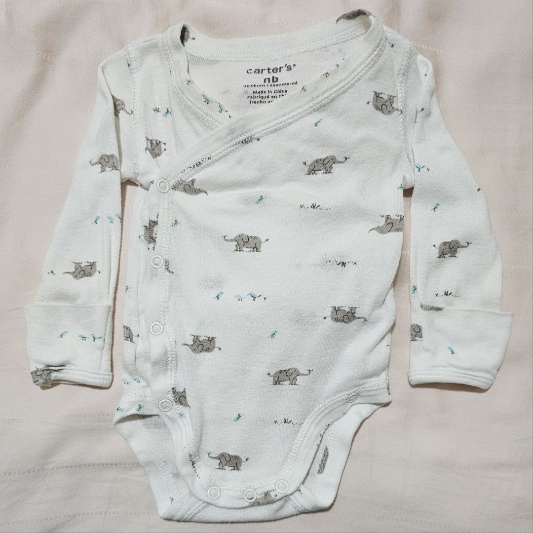 CARTERS Long Sleeved Onesie with mittens