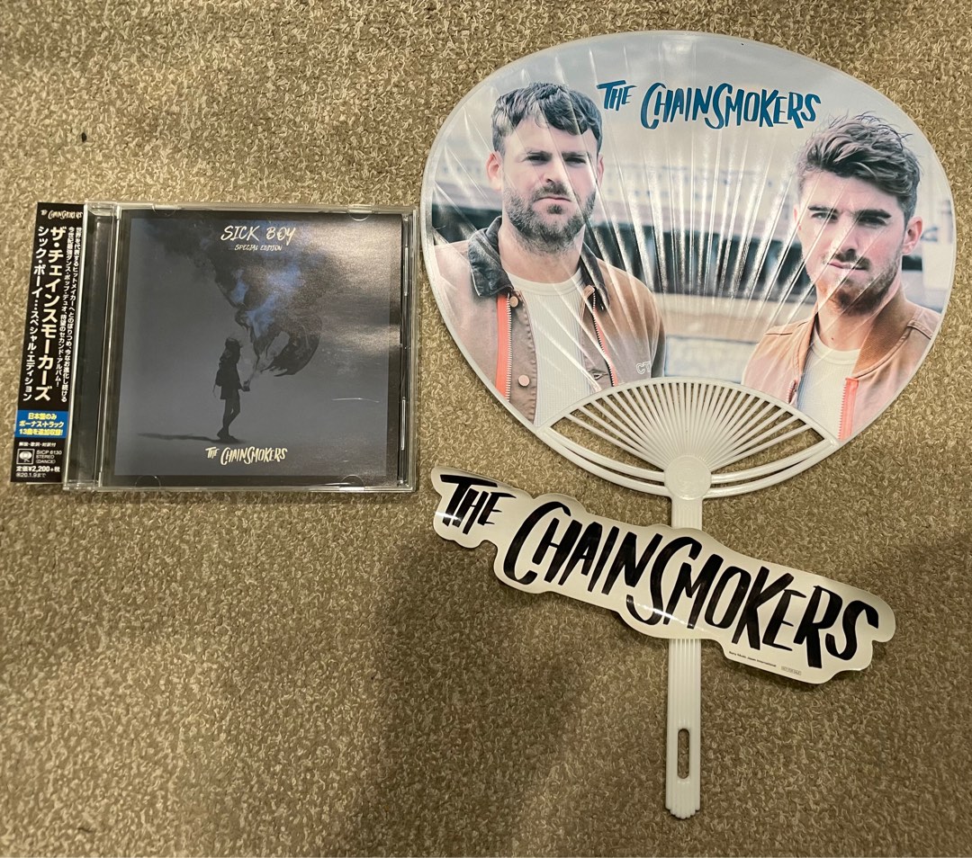 EDM, electronic, dance, indie: The Chainsmokers Sick Boy “Special Edition” Japan Press with sticker & “paper fan, 13 bonus tracks !!! LIMITED EDITION/ RARE, Hobbies & Toys, Music & Media, CDs