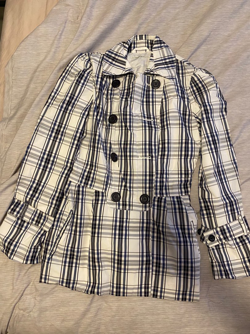 Checkered coats top