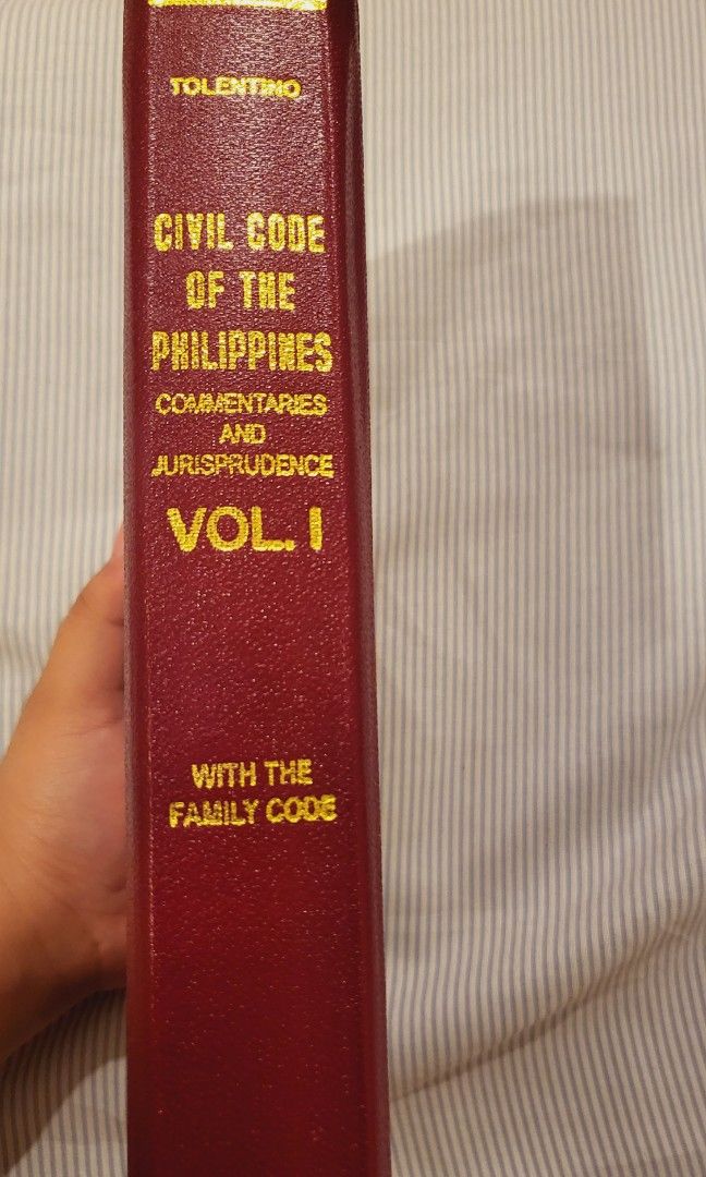 Civil Code of the Philippines Tolentino, Hobbies & Toys, Books