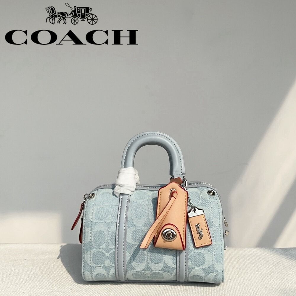 Coach Ruby Satchel 18 In Signature Denim Women Crossbody Sling Shoulder Bag