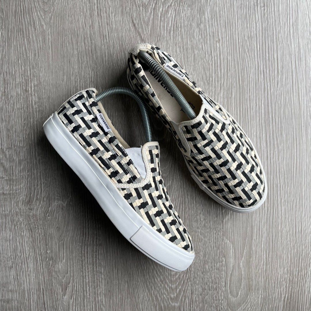 Converse checkered slip discount on