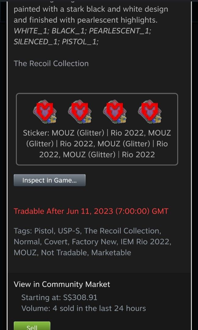 Csgo usps printstream FN, Video Gaming, Gaming Accessories, InGame