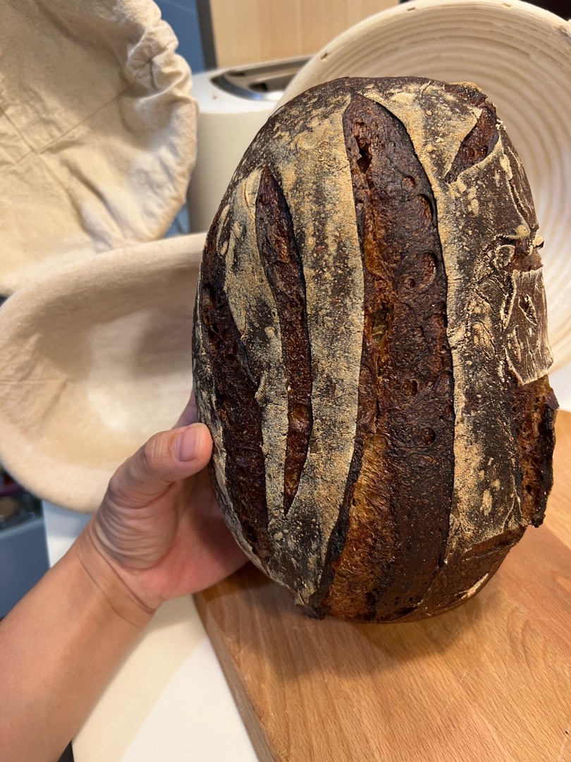 Dark Rye Sourdough Bread, Food & Drinks, Homemade Bakes on Carousell