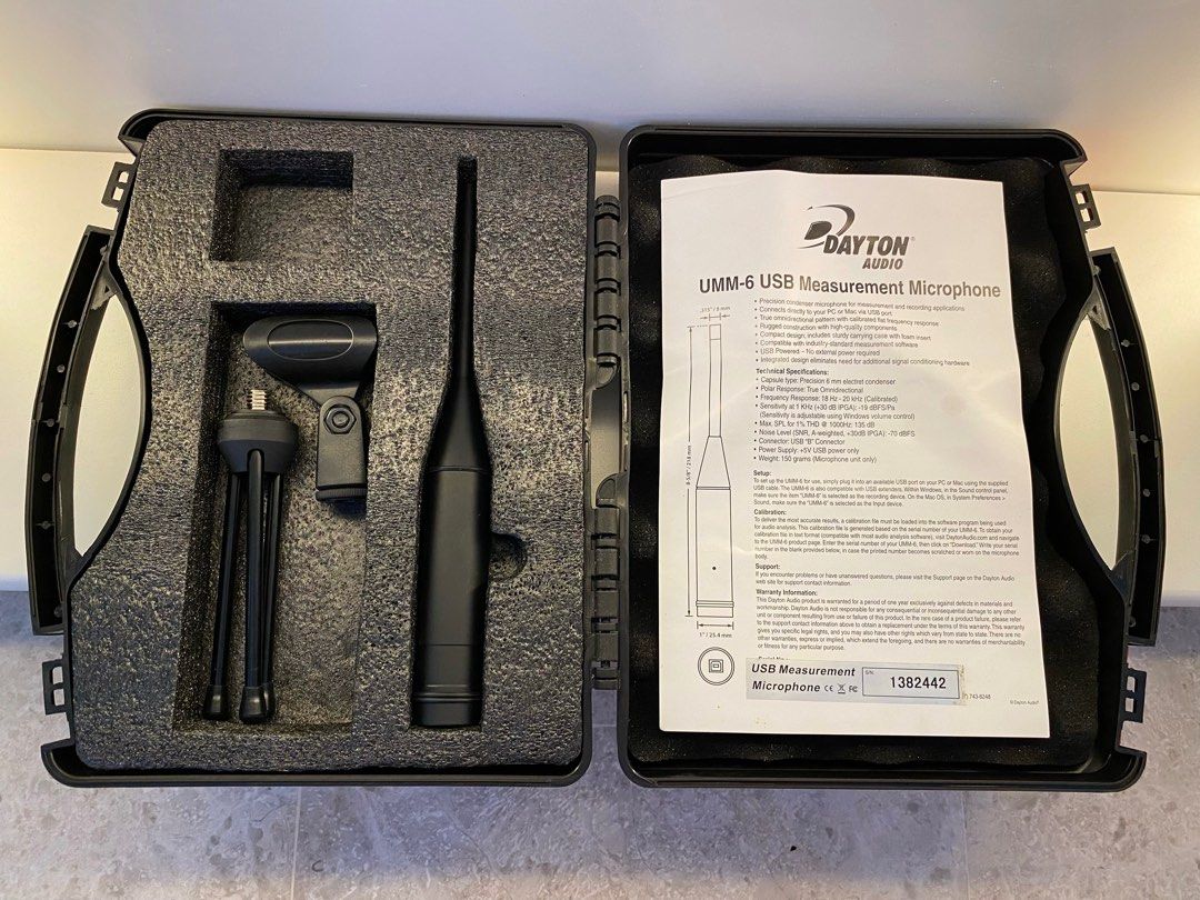 Omnitronic MIC MM-1C - Microfono Di Misura A Condensatore, Risposta Lineare 20-20.000 Hz