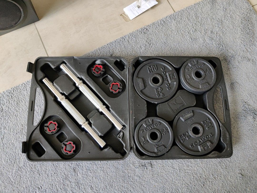 Decathlon dumbbell set price deals