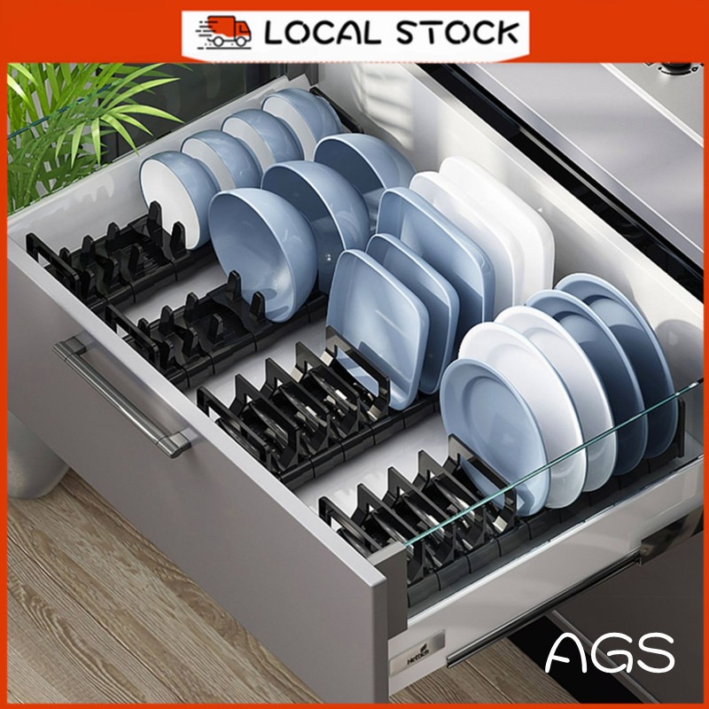 Dish Plate Drying Rack Kitchen Organizer Drawer Storage Cabinet ...