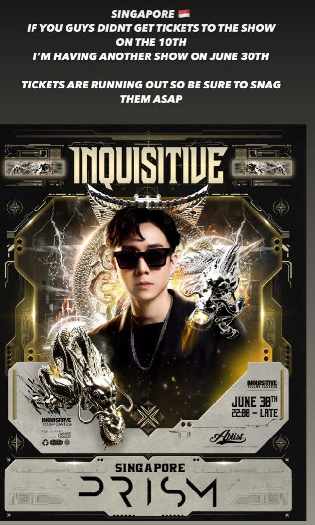 Dj Inquisitive (Prism Club) 30th June 2023, Tickets & Vouchers, Event