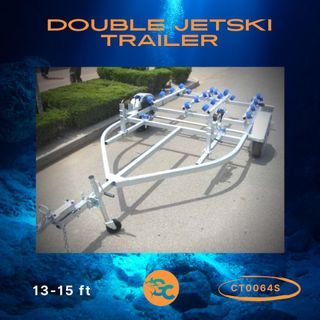 Double Jetski Trailer rescue rubber boats CT-0064S  for  Sale  Brand New