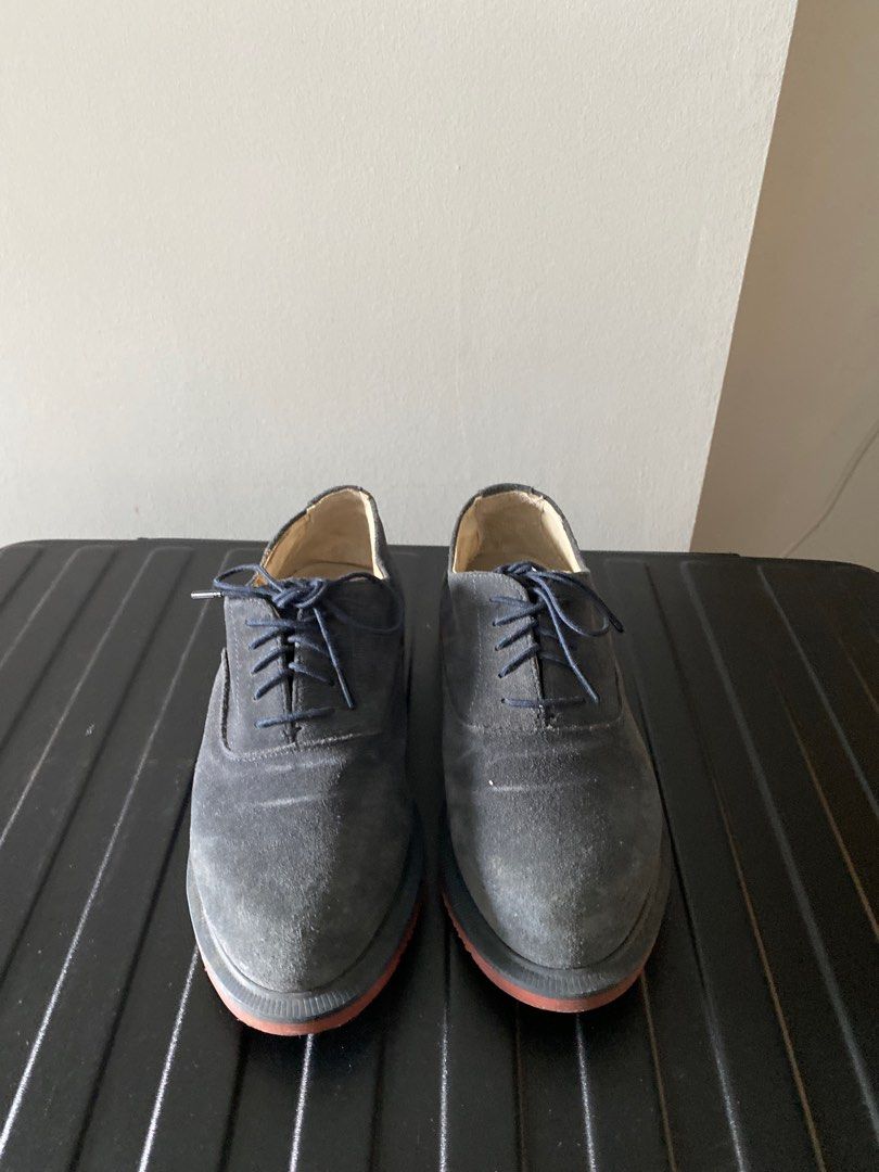 Mens blue suede hot sale oxford shoes
