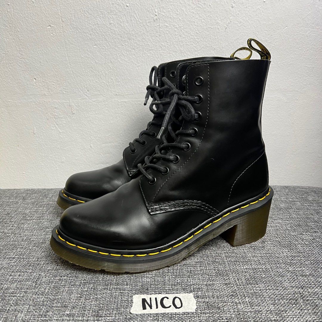 Clemency women's leather heeled lace up boots clearance