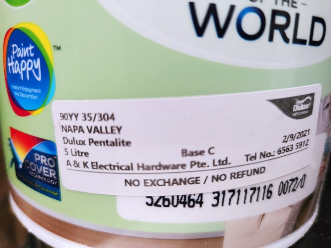 Dulux Pentalite 5L Paint Napa Valley Green Paint, Furniture & Home