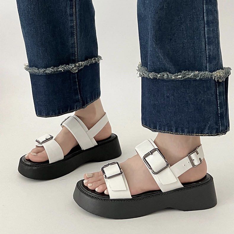 Chunky buckle hotsell platform sandals