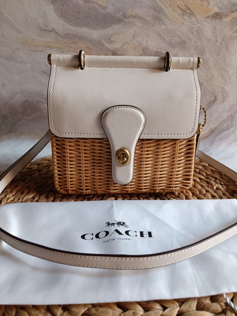 Coach willis top handle 18 wicker deals