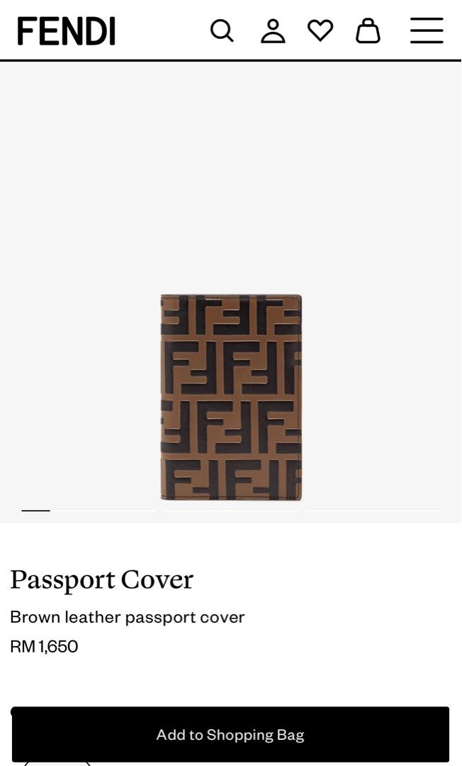 Fendi top passport holder
