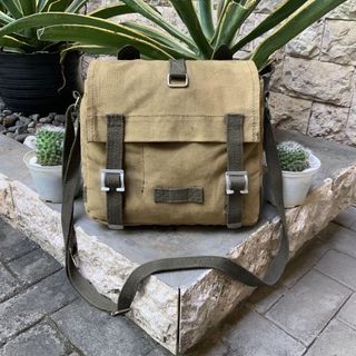 FIELD CANVAS SLING BAG TACTICAL MILITARY OG ARMY
