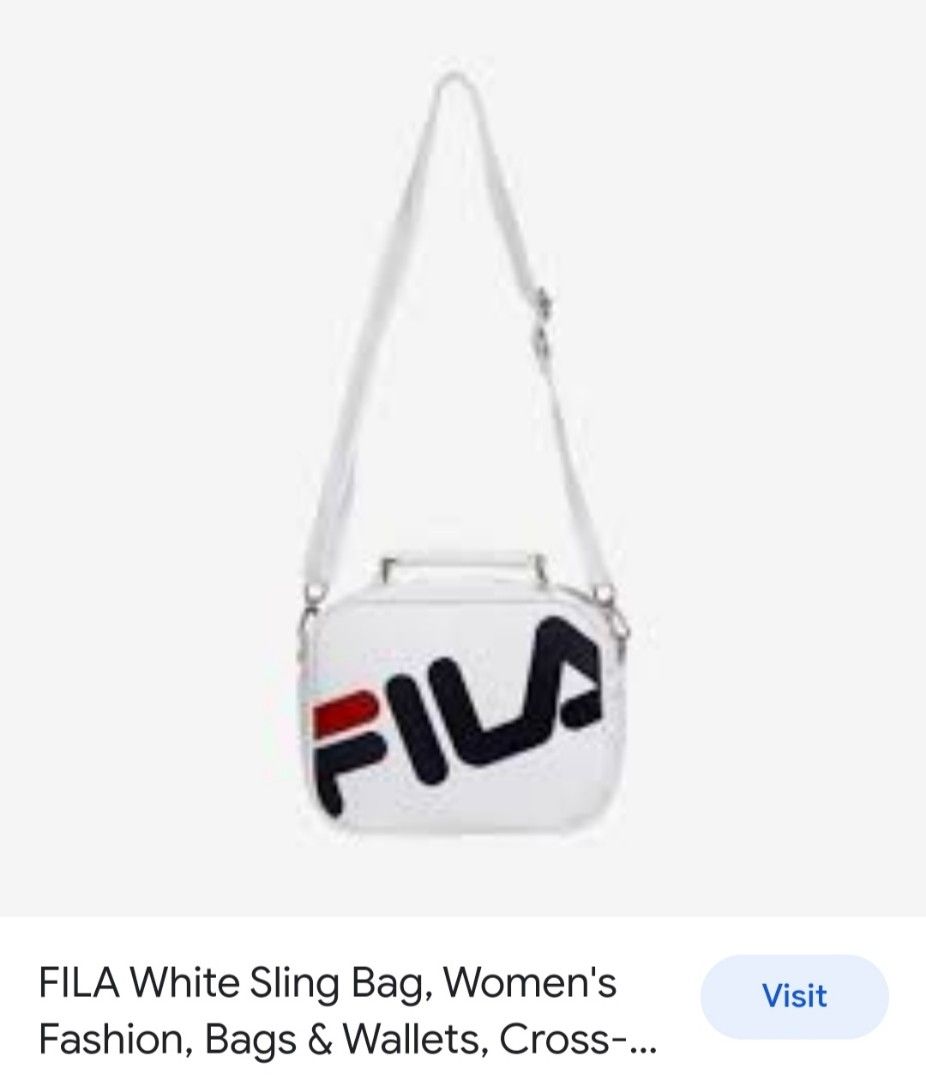 Fila white shop sling bag