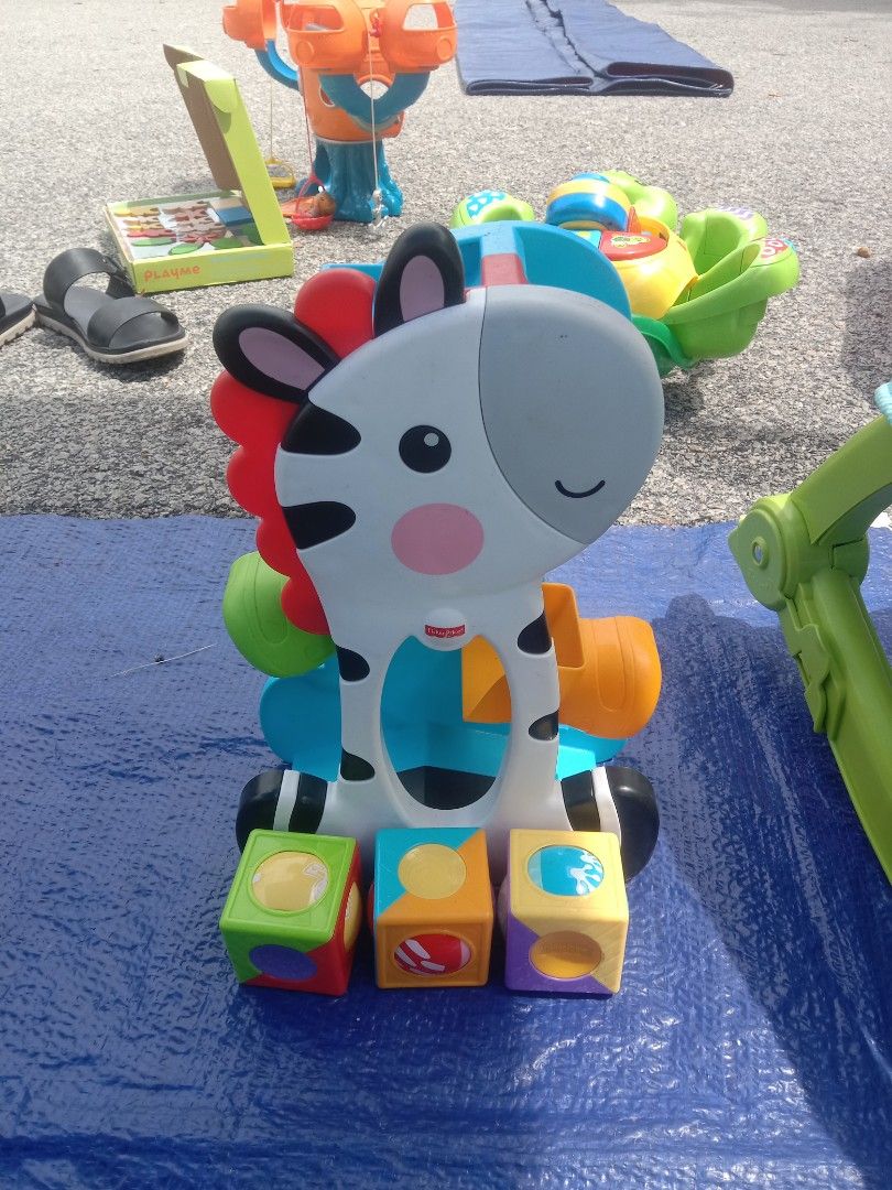Fisher Price Roller Blocks Tumblin Zebra Baby Educational Toy