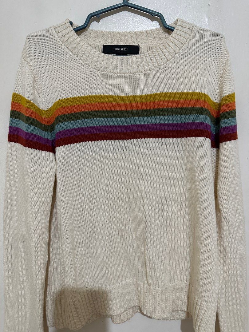 Forever 21 Knitted Striped Crewneck (Category: Longsleeves) located in Quezon City. Submitted by srndptycarts (Listing ID 1235938630, Image 1). Description: Good as new only used once. .