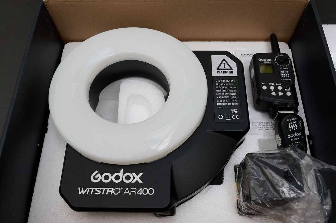 Godox Winstro AR400 Ring Flash (Category: Flashes) located in Pasay City. Submitted by ciscopacket1 (Listing ID 1235884534, Image 2). Description: This is a spare unit. Used only once in a shoot. Check all you want during meetup..