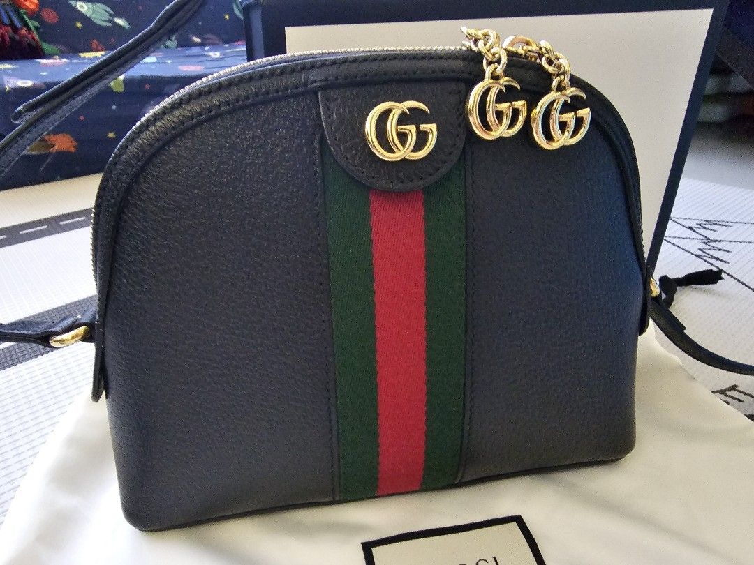 Gucci Ophidia small GG Shoulder Bag 499621 Black Leather