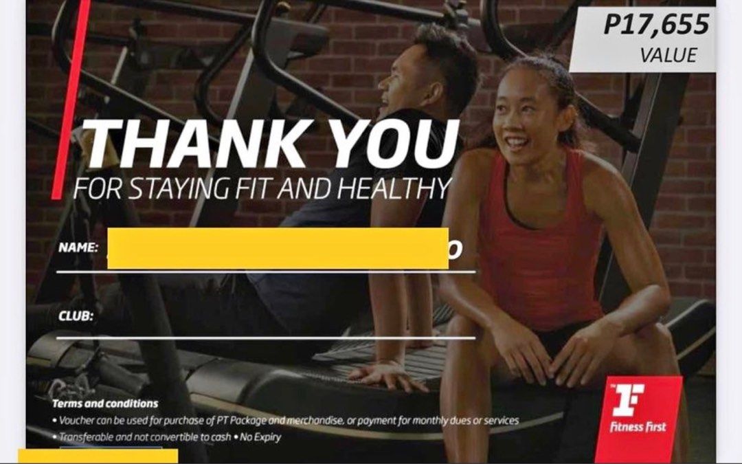 Gym Membership/Cash Voucher, Health & Nutrition, Health Supplements