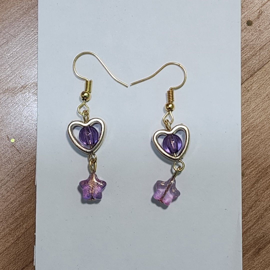 Purple star new arrivals earrings