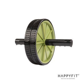 HAPPYFIT - Slid Ab Roller Wheel / Latihan Otot Perut / Double Wheel Abs Roller