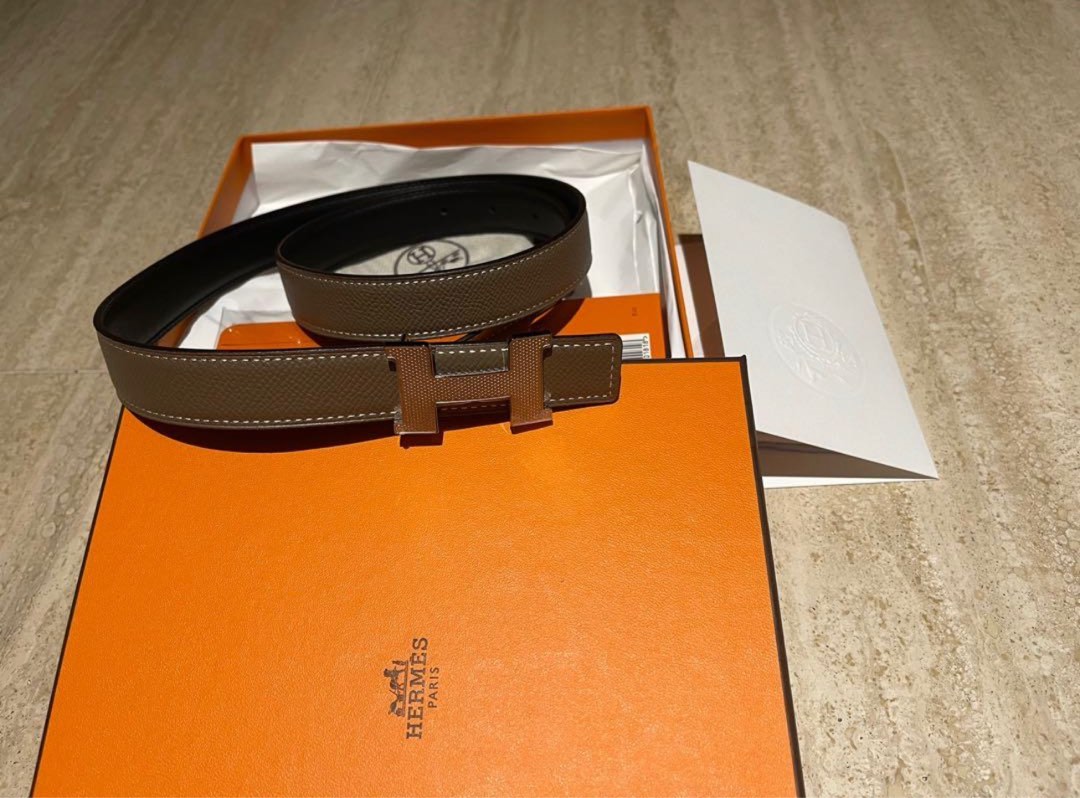 Hermes Belt Etoupe, Men's Fashion, Watches & Accessories, Belts on
