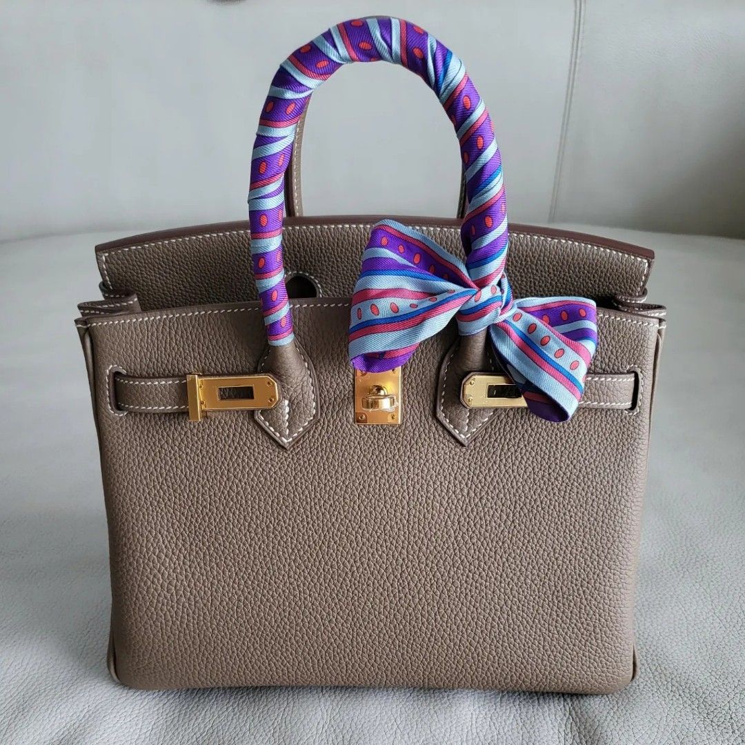 Hermes Birkin 25 etoupe gold ghw, Women's Fashion, Bags Wallets