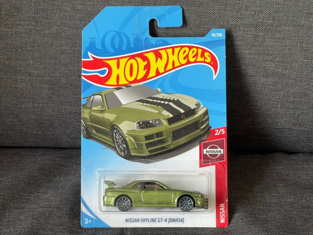 Hot Wheels Mainline Nissan Skyline R34 BNR34 Gren Hobbies Toys