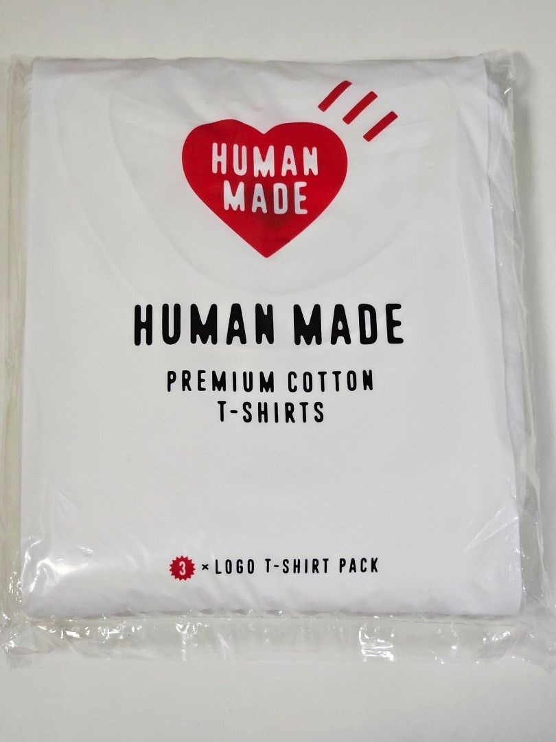 Human Made 3-PACK T-SHIRT SET - WHITE / L, 男裝, 上身及套裝, T
