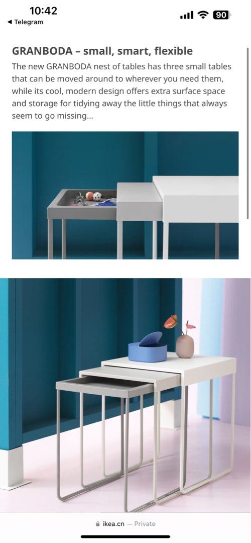 Granboda nesting shop tables