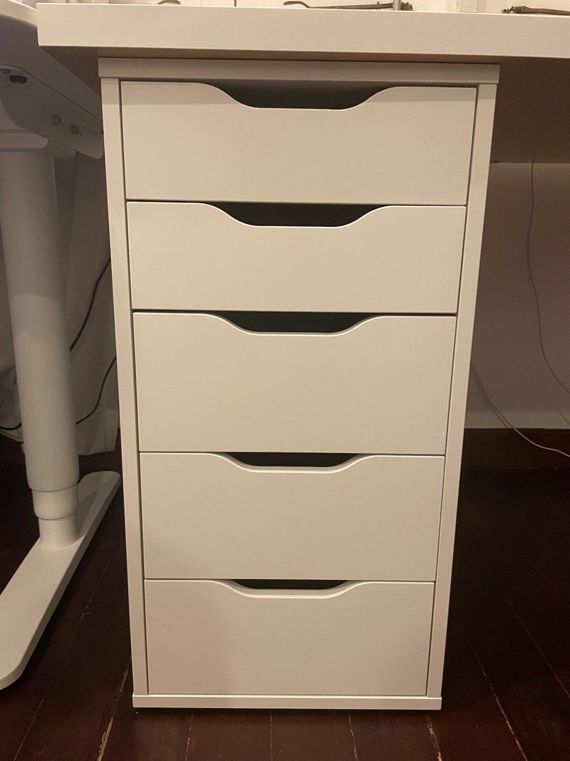IKEA Linnmon desk with Alex 5drawer unit, Furniture & Home Living, Furniture, Tables & Sets on