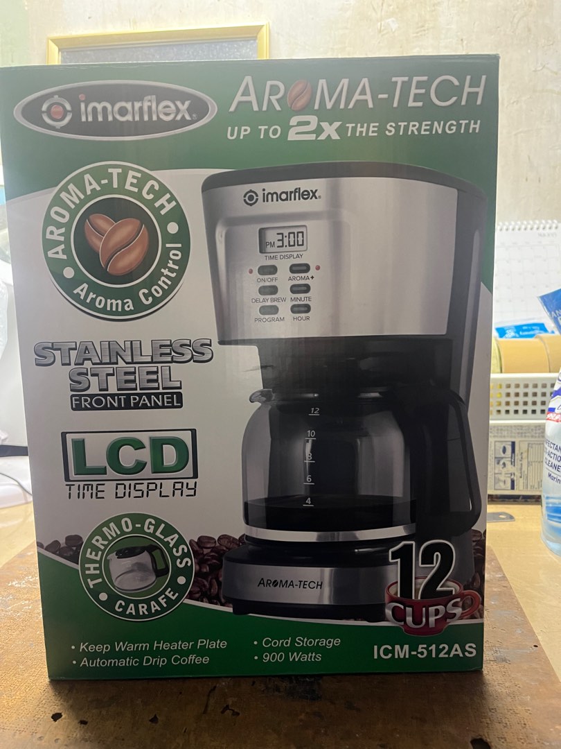 Imarflex Aromatech Coffee Maker ICM512AS 12 Cups, TV & Home