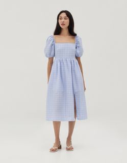 LB Dempsey Smocked Fit & Flare Dress