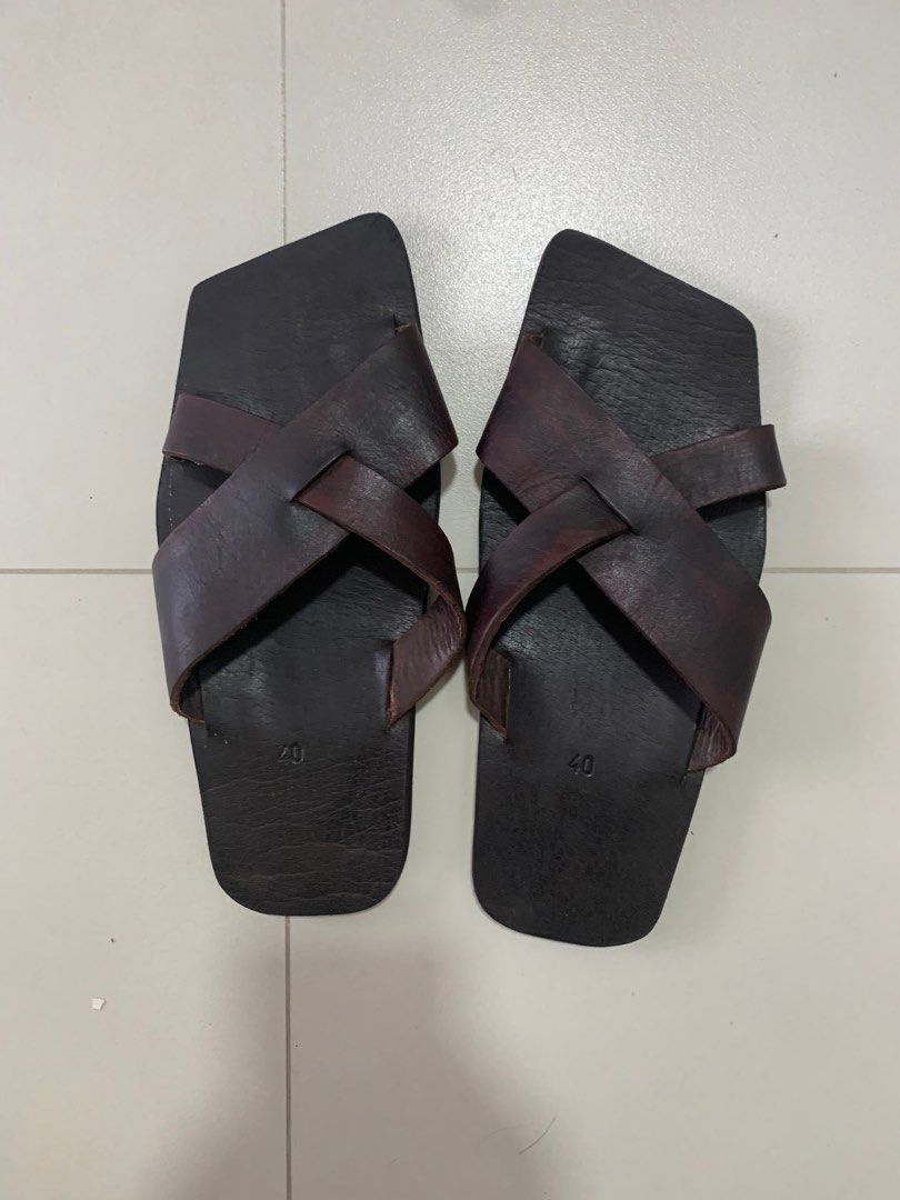 Mens leather sandals size hotsell 12