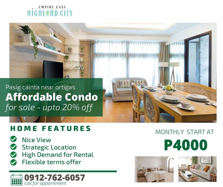 LESS10OFF! RENT TO OWN CONDO IN PASIG CAINTA MARIKINA ANTIPOLO TAYTAY