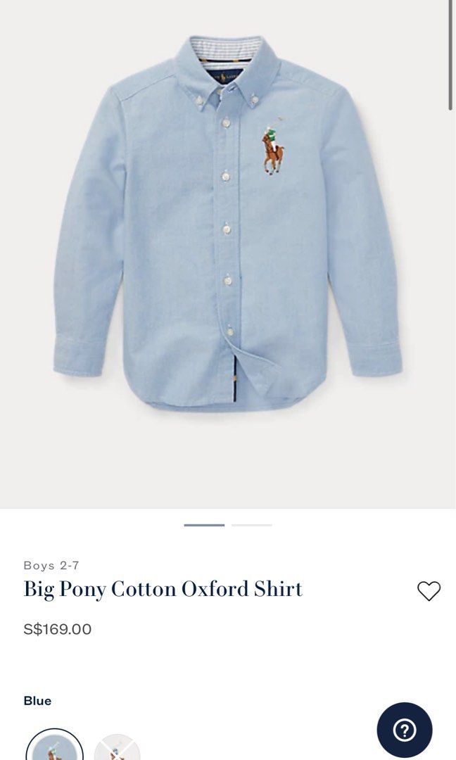 Big pony cotton oxford shirt on sale