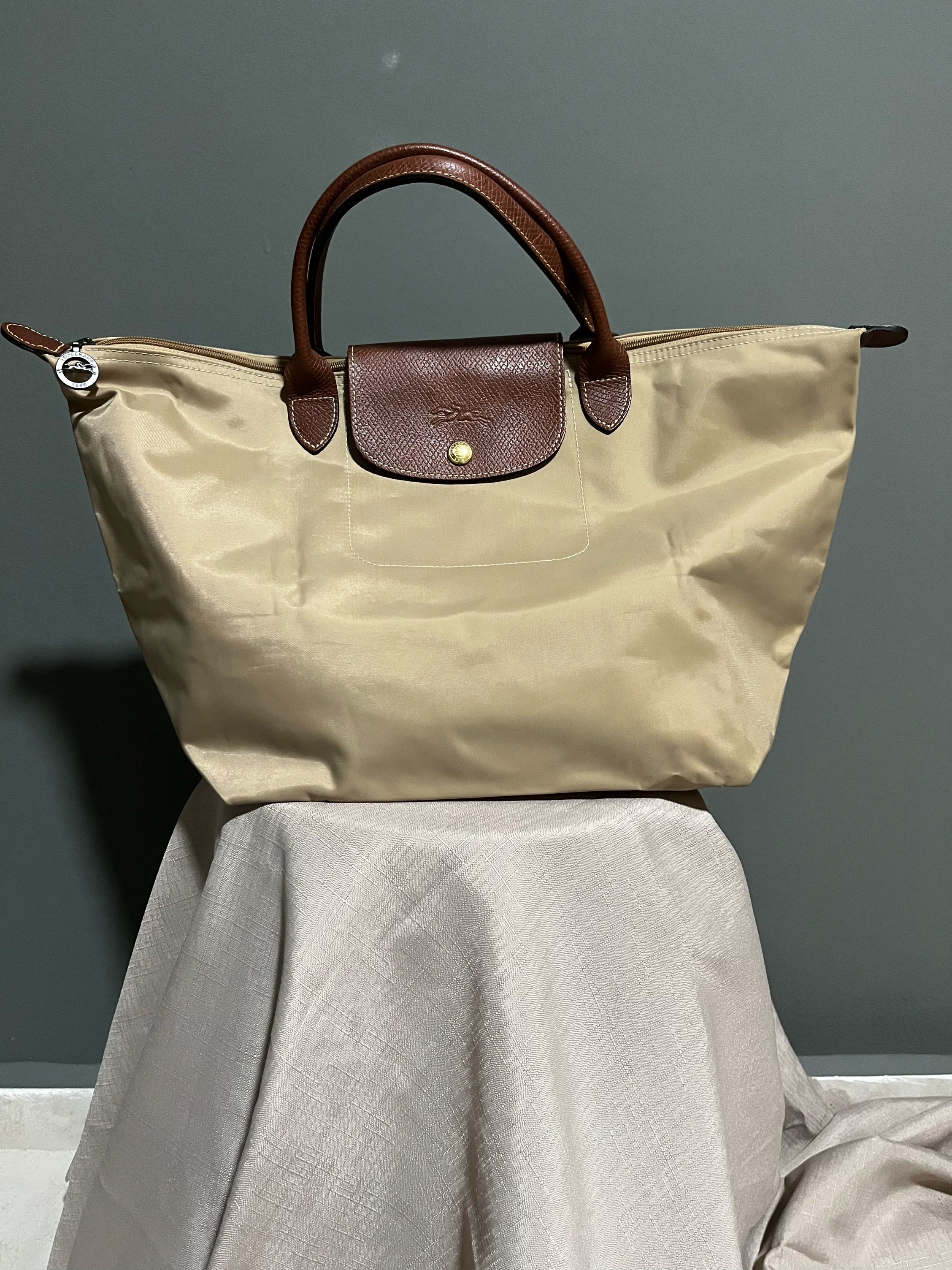 LONGCHAMP LE PLIAGE beige bag