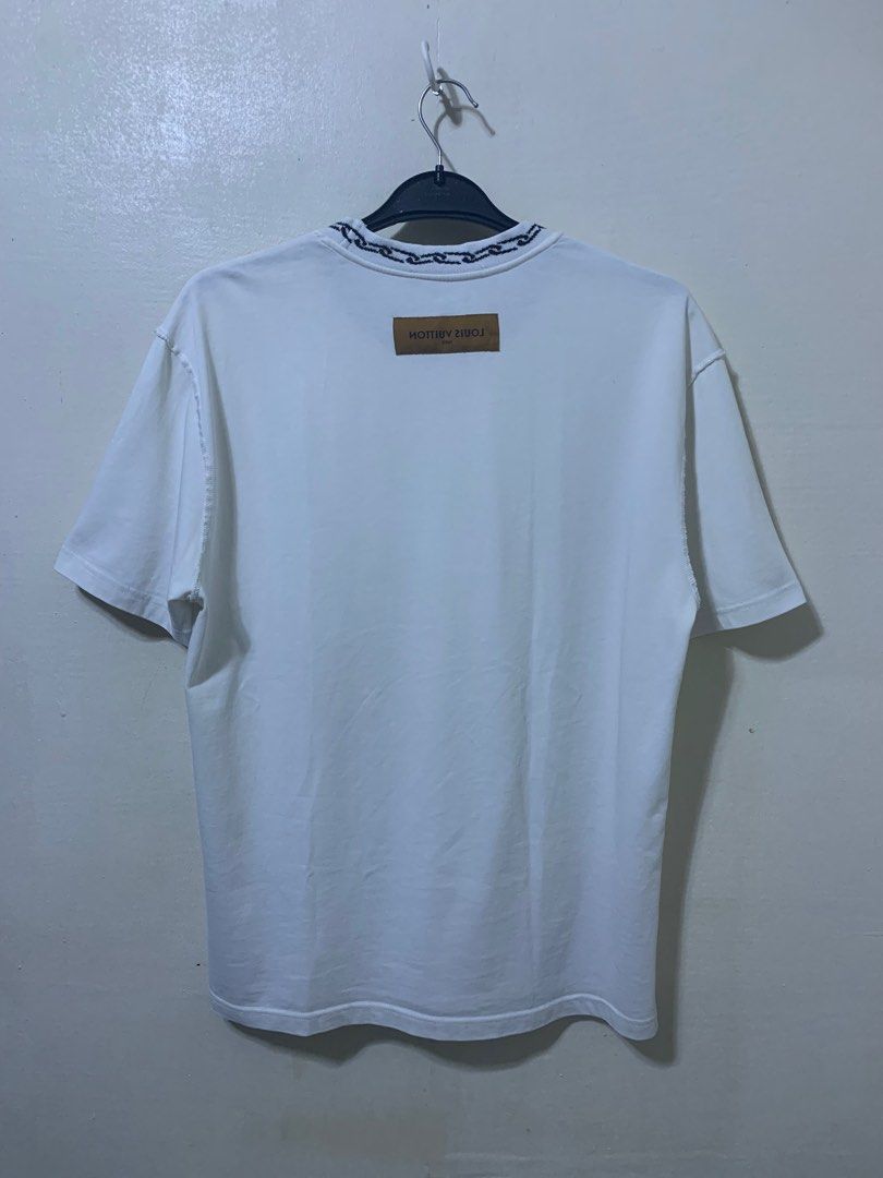 Louis Vuitton White Chain-Collar T-Shirt