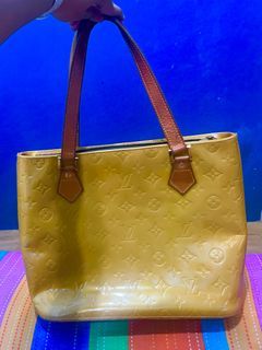 LOUIS VUITTON Monogram Vernis Houston Hand Bag Beige M91004 LV Auth 45431  Patent leather ref.967437 - Joli Closet